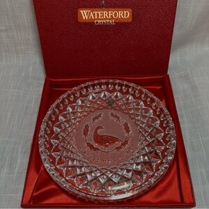 Waterford Christmas Crystal Plate Holiday 1989